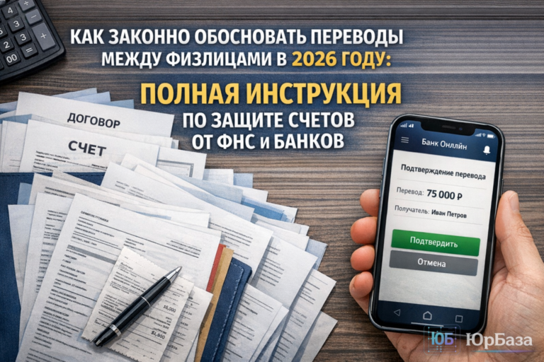 Пакет документов и смартфон с открытым банковским приложением для подтверждения легальности транзакции в марте 2026 года.