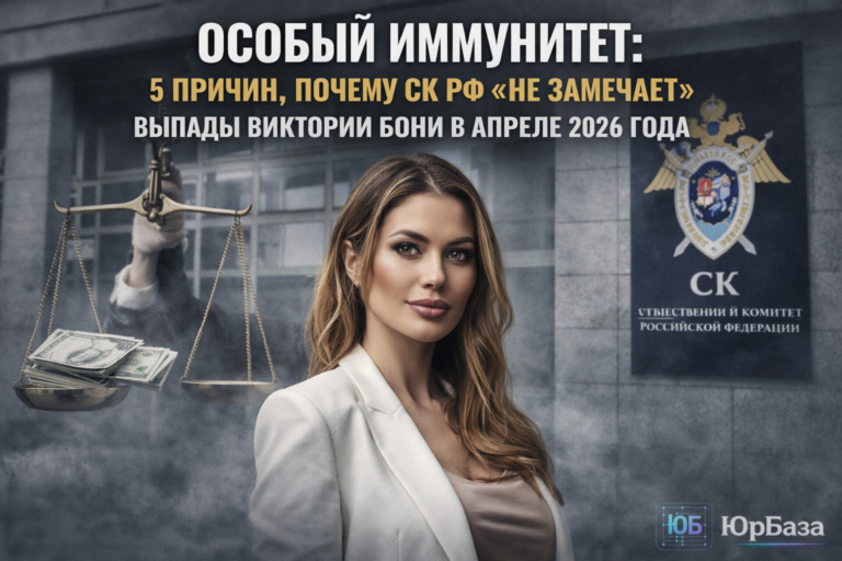 Виктория Боня на фоне здания Следственного комитета, символизирующая избирательное правосудие.