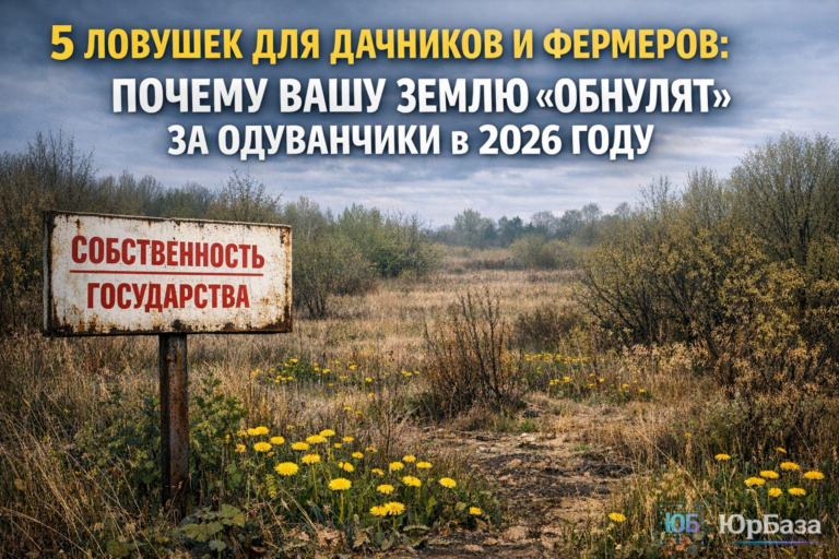 Заброшенное поле, поросшее кустарником, с табличкой «Собственность государства».