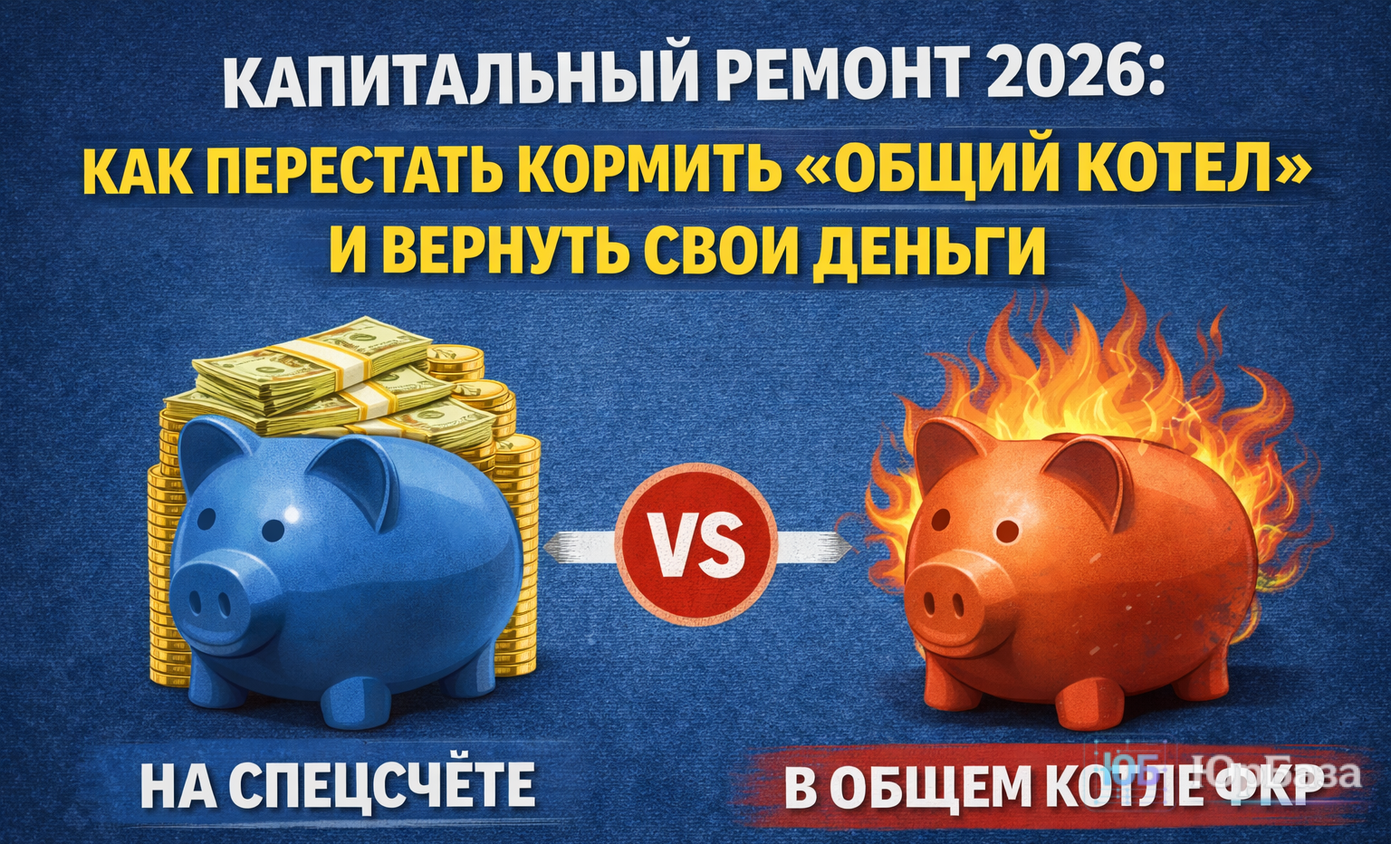 Сравнение накоплений на спецсчете и в общем котле ФКР в 2026 году.