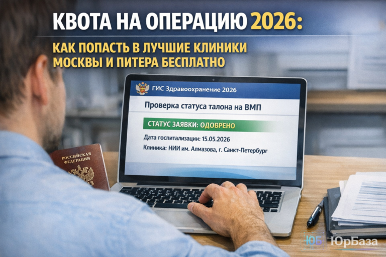 Пациент проверяет статус талона на высокотехнологичную медицинскую помощь в системе ГИС Здравоохранение 2026.