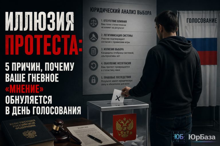 Избиратель перед урной для голосования, юридический анализ выбора.